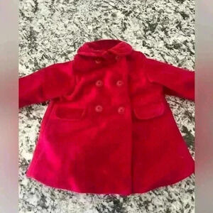 Vintage 6-9 mo’s children’s place pea coat with velvet decals